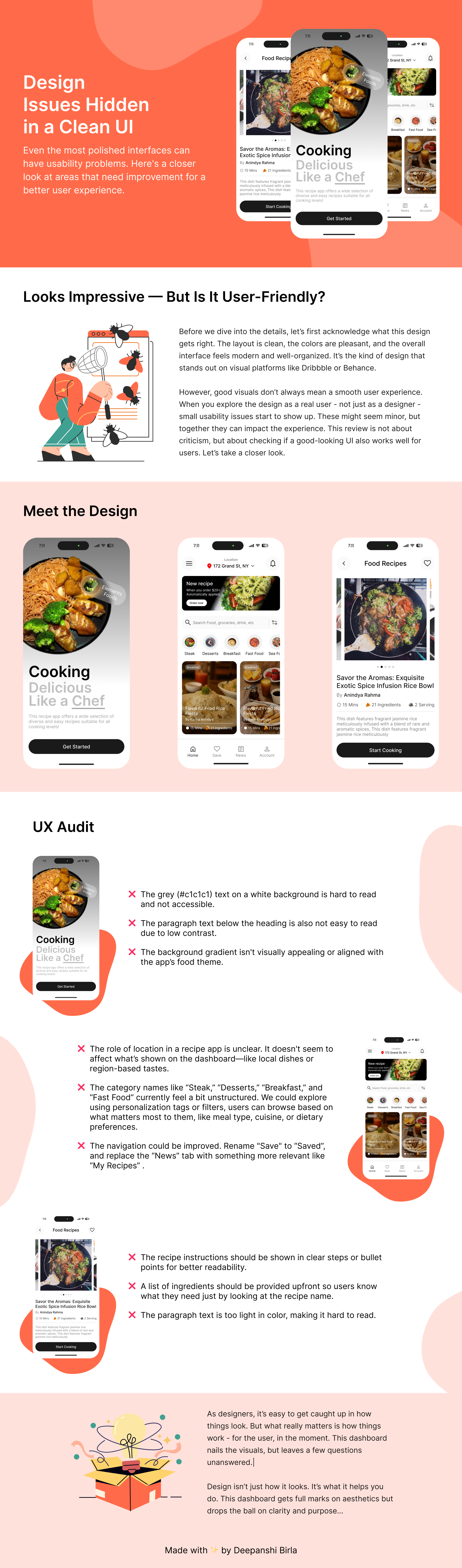 Recipe App UX Audit & Recommendations audit ui food app food critic app recipe app recipe app audit recipe audit reipe critic app ui