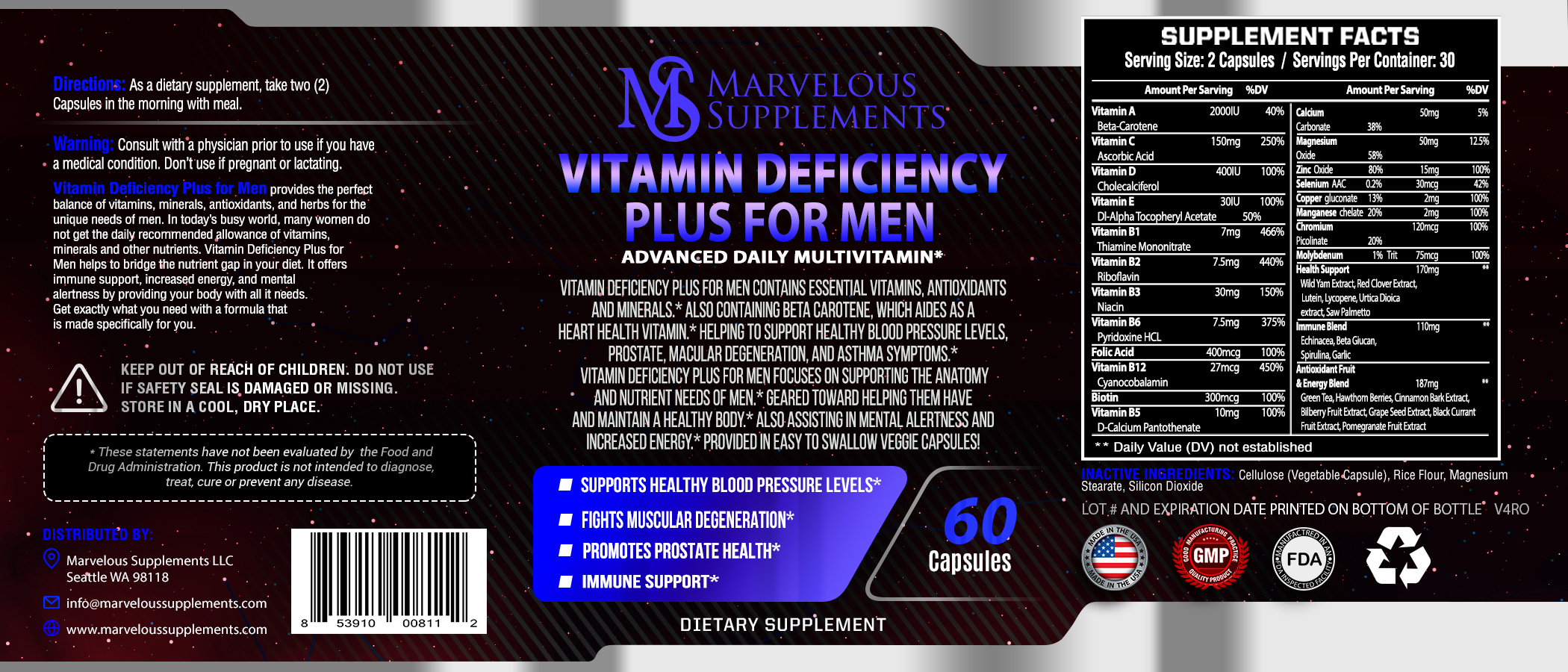 Example of Supplement Label Design And 3D Bottle