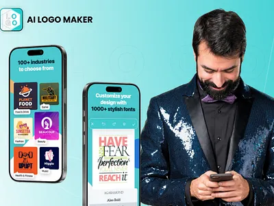 AI Logo Maker Mobile Application app branding design graphic design illustration logo typography ui ux vector