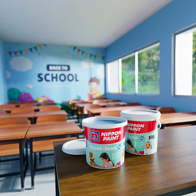 Nippon Paint Spot-less+ 3d blender branding cgi design model product visualization