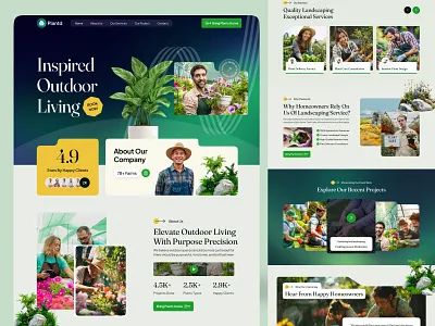 Gardening & Landscaping Website Design gardening website gardenining homepage irrigation landing landing page landscaper landscaping lawn lawncare planting web webdesign website website design