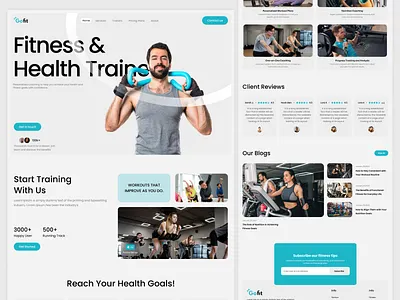 GoFit - Fitness Web Design app design fitness fitness app fitness gym fitness landing page fitness web fitness web design fitness website gym health website landing page ui design web design