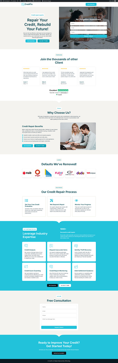 CrediFix – Credit Repair Landing Page best credit repair websites credit repair credit repair company credit repair landing page credit repair service