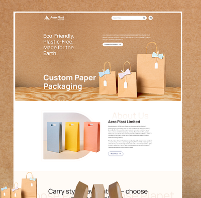 Aero Plast - Website 3d animation bag branding graphic design logo motion graphics paper paper bag ui website
