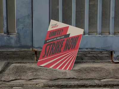 Strike Poster communism graphic design poster red typography