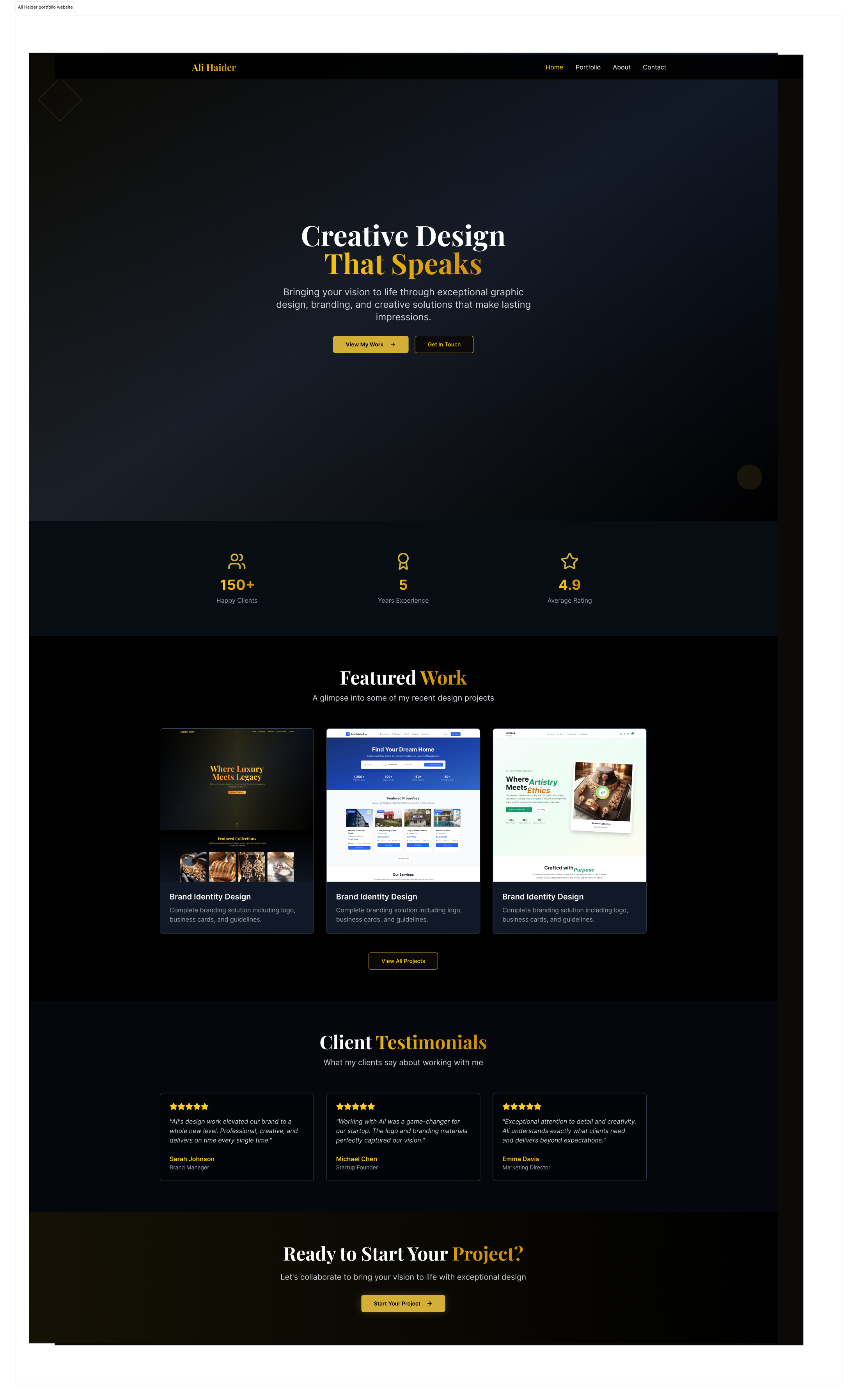 Example of Landing Page Design