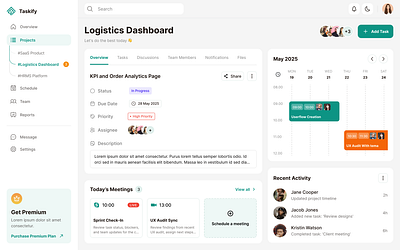 Taskify – Project Management Dashboard b2bproduct clientmanagement crmdesign dashboard dashboard design enterpriseui hrsoftware kanban project project management dashboard projectmanagement saas dashboard task taskmanagement teamdashboard teammanagement timeline to do list workflowmanagement