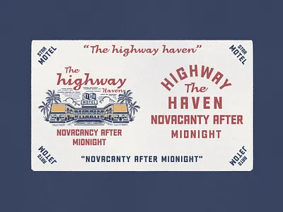 “The Highway Haven” availlable design forsale fyp graphic design illustration motel productdesign vintage