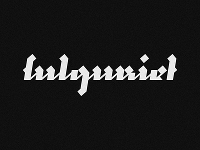 A custom logotype in progress for an electronic music project. blackletters bold geometric logo logotype script