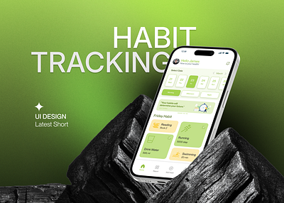 Daily Habit Tracking App Ui Design emrancitrok graphic design habit tracker app mobile app ui uiux user interface
