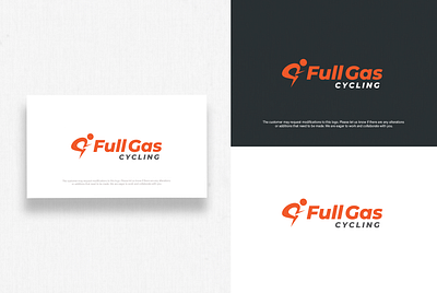 Full Gas CYCLING logo logo