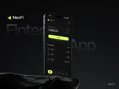Nexfi – Fintech Mobile App app banking branding crypto dark theme figma finance fintech fintech app mobile app modern design top trendy ui ux