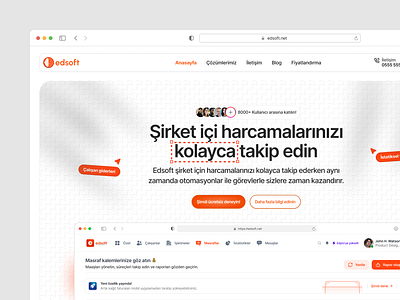 Edsoft - Expense tracking landing page design landing page ui