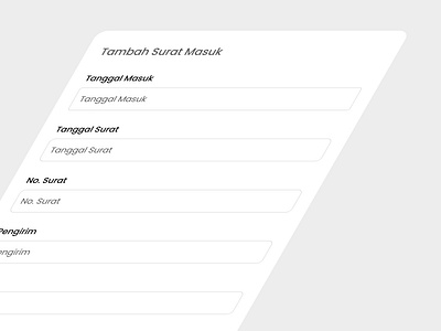 SIMAN - Modal Form Add Incoming Letter cleandesign cleanui design siman ui uidesign