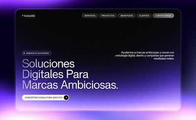 Hero Redesign Marketing Agency agency branding darkmode design framer graphic design hero logo redesign saas software ui uiux web webdesign website