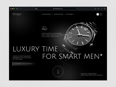 Époque Luxury watch creativeconcept designinspiration digitalproductdesign ecommerceui ecommercewatch homepageui horology minimaldesign premium watch premiumui productpage smart watch timedesign ui ui ux uxdesign watchdesign watchlandingpage watchui