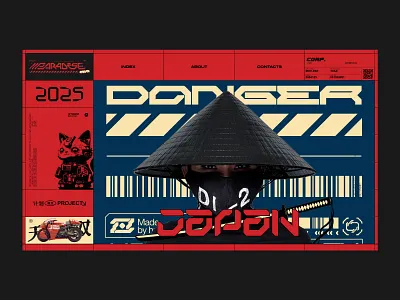 Cyberpunk Japan concept cyber cyberpunk graphic design illustration japan minimalism scifi ui