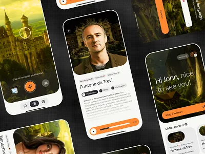 AI Travel Guide App UI/UX Design ai ai startup app product design startup ui uiux ux web design