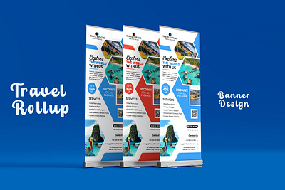 Travel Roll-Up Banner Design for Tour Agency branding business corporate creative design graphic design sleek design tourism design