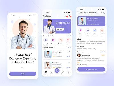 Doctor App Design android app app design appointment chat consultant design doctor doctors figma health healthcare app ios medical interface mobile patient pharmacy ui ui design uiux
