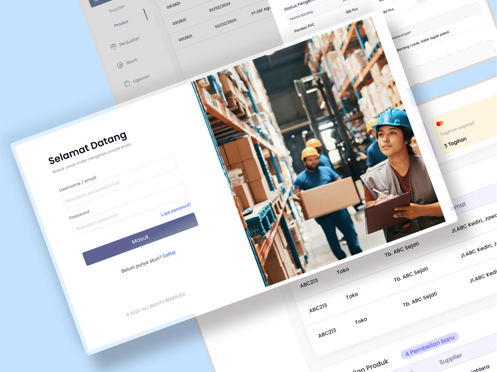 All-in-One ERP Dashboard UI – Clean & Modern Design for Distribu dashboard erp ui ux website