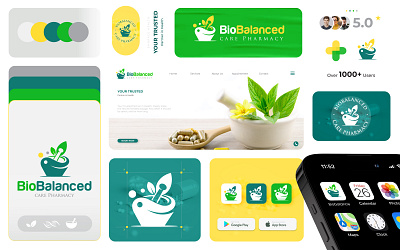 Bio Balance Pharmacy Brand Logo Design balancedhealth biobalance branding graphic design greenhealth healthcarebranding logo logo design naturalhealthlogo pharmacycare trustedpharmacy wellnessbrand