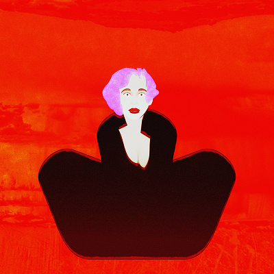 relax::0531 doodle girl illustration noise seated girl shunte88 vector
