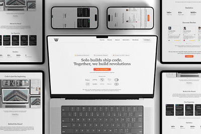 Solo—Digital Agency Website Design cleanui figmadesign interactiondesign landingpage minimaldesign modernui responsive uidesign uiux uxinspiration uxuidesign webdesign websiteconcept