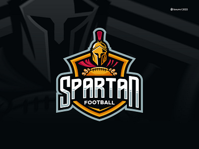 Spartan Football Mascot Logo ball branding esport esport logo football football logo game gaming gaming logo gaminglogo graphic design illustration mascot roman spartan spartan logo sport