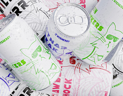 NYENERGY – Visual Identity for an Energy Drink Brand 3d animation brand branding graphic design illustration logo motion graphics packaging product