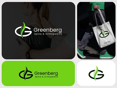Sprine and Orthopedics logo brand identity branding design g letter logo logo design logo designer mark orthopedic sprine symbol