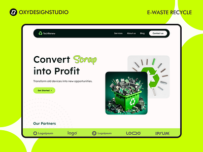 E-Waste Recycle Website design inspiration ewaste recycle ui ui design uiux user experience user interface ux design web design website design