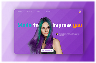 Hair Dye Website Landing Page branding design inspiration graphic design hair dye website hair website landing page purple ui wbesite website design website template