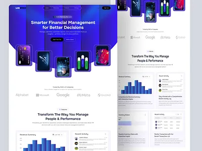 Finance-Saas Landing Page b2b bank banking finance finance app finance landing page financial financial saas landing page fintech homepage landing page loan planne management modern payment payment management saas saas landing page service wallet