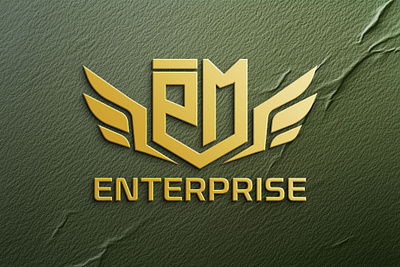 PM Enterprise - Logo Design 3d graphic design logo logo concept