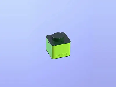 Playful Architecture - Houseplant 3d 3d animation 3d architecture 3d art 3d blocks 3d design 3d model 3d render 3d rendering blocks blue background colorful design creative creativity futuristic design graphic design houseplant playful blocks