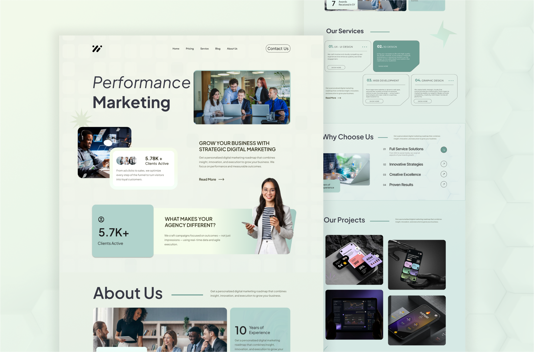 🌐 Performance Marketing Website Design agency digital agency digital marketing elementor pro ui web designer wordpress