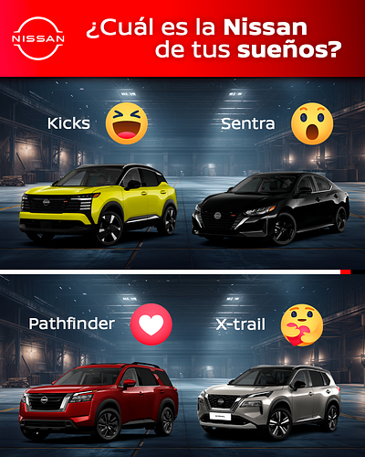 Post de interacción automotriz facebook graphic design interaccion marketing nissan post publicidad