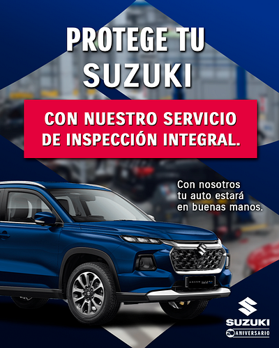 Post de post venta/servicio de Suzuki diseño facebook graphic design marketing post postventa publicacion servicio suzuki