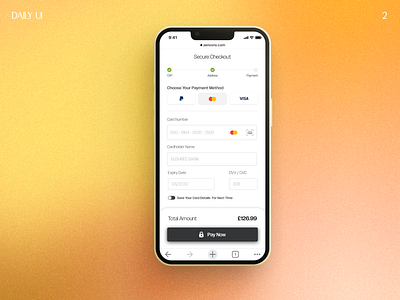 Checkout Mobile UI Design checkout mobile ui checkout ui daily ui e commerce ui mastercard minimalist ui payment method paypal secure checkout ui challenge