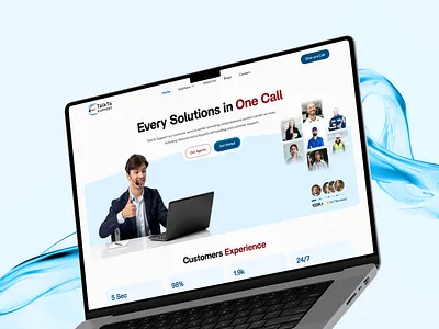 Talk To Support- Call Center Website Landing Page agency website bento card design call center website faq design hero design landing page mobile app design section design service design support website trendy design ui ui design ui kit design website