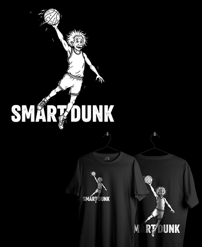 Smart Dunk - Tshirt Design graphic design illustration pod print on demand science t shirt t shirt design tshirt design
