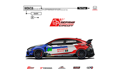 Honda Civic Type R for Avik Anwar car art car illustration car vector honda civic
