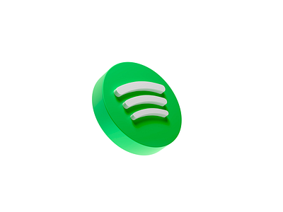 Spotify 3d design illustration logo ui