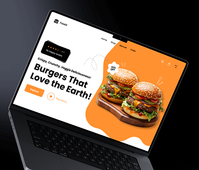 Food Website Design 3d adobe illustrator animation branding graphic design logo motion graphics social media post ui