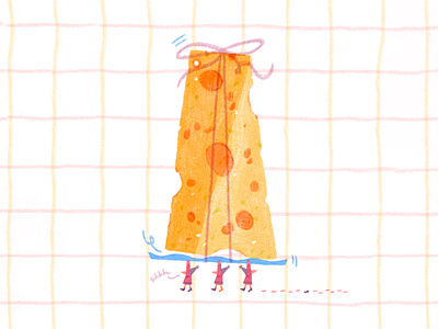 Who ate MY CHEESE? art artwork cheese design food handwriting illust illustration ipad line pattern photoshop plate ribbon shhh shoes thief tweetyheather
