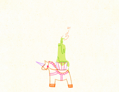 One Small Wish art artwork candle candlelight design fire illust illustration ipad light line photoshop stand tweetyheather unicorn