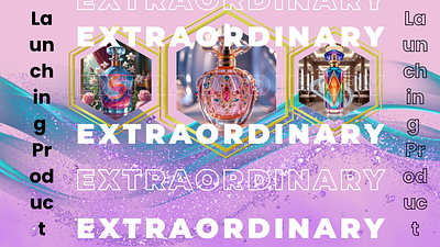 Perfume launch branding design graphic design