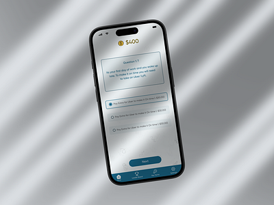Quiz Screen - Financial Literacy App edutech fintech learning ui ux
