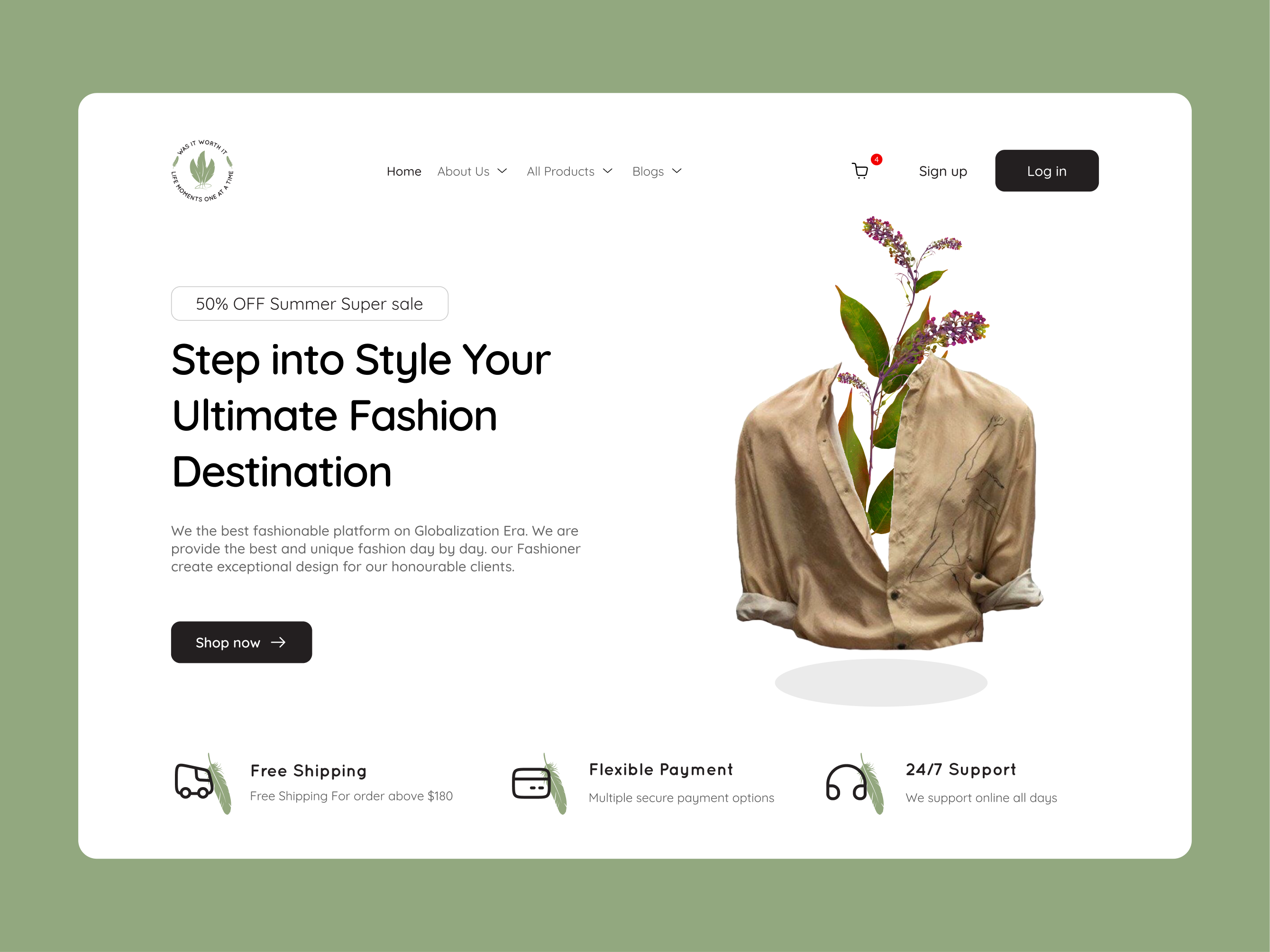 Example of E Commerce Website Design